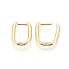 Brass Huggie Hoop Earrings X-EJEW-F245-04G-A-2