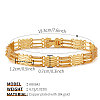 Brass Link Chain Bracelets for Women WGA76CD-01-1