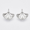 Brass Micro Pave Clear Cubic Zirconia Peg Bails Charms KK-T054-21P-NF-1
