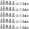 100Pcs 10 Styles Alloy Bead Cone FIND-SP0003-54-7