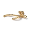 Brass Micro Pave Clear Cubic Zirconia Pendants KK-D504-23B-G-2