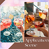 Acrylic Mirror Wine Glass Charms AJEW-SC0002-53A-01-5