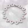 Brass Pave Cubic Zirconia Heart Tennis Bracelets for Women KK-CBA68DA-09P-02-3