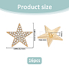 16Pcs Alloy Rhinestone Buttons BUTT-FH0001-031A-2
