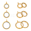 3Pcs 3 Style 304 Stainless Steel Locket Pendants FIND-UN0001-83G-7