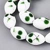 Frosted Handmade Lampwork Beads Strands LAMP-N037-03C-3