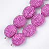 Handmade Polymer Clay Rhinestone Beads RB-S058-01B-1