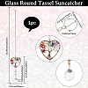 1Pc Natural Gemstone Chips Heart with Tree of Life Hanging Ornaments HJEW-BBC0001-16-2