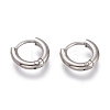 Tarnish Resistant 201 Stainless Steel Huggie Hoop Earrings EJEW-O095-05-18-1