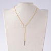 Brass Lariat Necklaces NJEW-JN01049-02-1