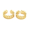 Rack Plating Brass Hollow Cuff Earrings for Women EJEW-F326-09G-1