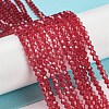 Baking Paint Transparent Glass Beads Strands DGLA-F029-J2mm-09-2