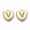 Brass Micro Pave Clear Cubic Zirconia Charms KK-N231-234V-NF-1