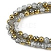 1Strand Electroplated Crackle Glass Beads Strands EGLA-YW0005-45D-1