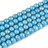 Electroplate Opaque Glass Beads Strands GLAA-T032-P4mm-AB13-A-1