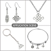 100Pcs 10 Styles Tibetan Style Alloy Pendants TIBEP-CJ0002-45-6