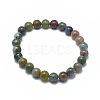 Natural Indian Agate Bead Stretch Bracelets BJEW-K212-A-010-2