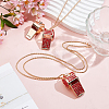 1Pc Iron Rhinestone Whistle Pendant Popcorn Chain Necklaces for Women NJEW-DR0001-03D-3