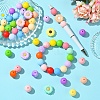 Round/Daisy Silicone Focal Beads SIL-YW0001-49-6