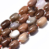 Natural Grey Agate Beads Strands G-S370-077-1