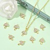 SHEGRACE Brass Micro Pave Cubic Zirconia Pendants XGRQ3D809-503G-5