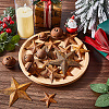 50Pcs 5 Styles Rust Iron Bell with Star Pendants IFIN-CN0001-02-4