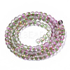 Frosted Spray Painted Glass Beads Strands X-GLAA-N035-03A-C01-2