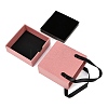PU Jewelry Set Drawer Boxes with Square Sponge Inside and Texture Paper Rectangle Jewelry Bags LS-ABAG-B009-02D-2