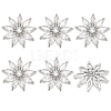 6Pcs 1-Hole Alloy Micro Pave Clear Cubic Zirconia Shank Buttons BUTT-FG0001-27-1