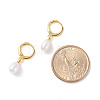 Natural Pearl Beads Drop Huggie Hoop Earrings for Women EJEW-JE04757-03-3