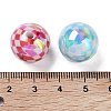 UV Plating Rainbow Iridescent Acrylic Beads OACR-O008-02A-3
