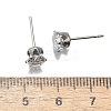 Cubic Zirconia Ear Studs X-STAS-E051-3D-3