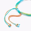 Segment Dyed Polyester Thread Braided Bead Bracelet Making AJEW-JB00919-04-3