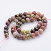 Natural Plum Blossom Jasper Beads Strands G-K152-07-8mm-1