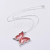 Glass Dangle Earring & Pendant Necklace Jewelry Sets SJEW-JS01076-02-3