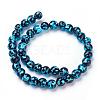 Handmade Silver Foil Lampwork Beads Strands FOIL-L016-A06-2