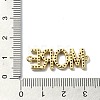 Rack Plating Brass Micro Pave Clear Cubic Zirconia Word MORE Links KK-M282-45G-3