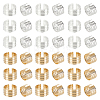 DICOSMETIC 60Pcs 2 Colors Brass Grooved Column Open Cuff Earrings for Men Women KK-DC0001-93-1