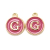 Golden Plated Alloy Enamel Charms X-ENAM-S118-08G-1