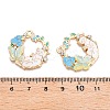 Rack Plating Alloy Enamel Pendants ENAM-N056-372KCG-02-3