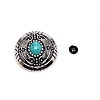 1-Hole Alloy & Cat eye Turquoise Decorative Rivets PALLOY-WH0092-10B-P-1