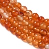 Round Natural Red Agate Bead Strands G-M257-4mm-26-5