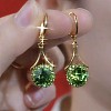 Alloy Rhinestone Hoop Dangle Earrings for Women WG08A50-01-2