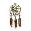 Tibetan Style Alloy Big Pendants PALLOY-WH0056-03AB-03-2