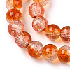 Transparent Crackle Baking Paint Glass Beads Strands DGLA-T003-01C-11-3