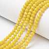 Opaque Solid Color Imitation Jade Glass Beads Strands EGLA-A044-P2mm-D04-1