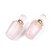 Faceted Natural Rose Quartz Pendants LS-G-T131-14G-2