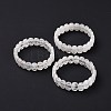 Natural Quartz Crystal Oval Beaded Stretch Bracelet G-E010-01P-3