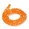 Transparent Electroplate Glass Beads Strands GLAA-F029-4mm-A23-2