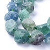 Natural Gemstone Fluorite Rough Nuggets Bead Strands G-E219-08A-3